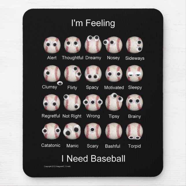 Baseball Emotions Mousepad (Front)