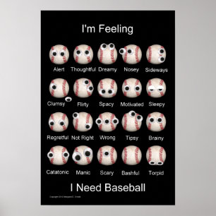 Baseball Emotions Poster