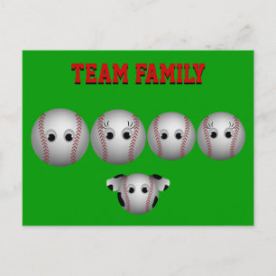 Baseball Family Custom Postcard