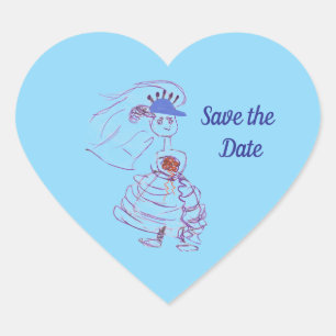 Baseball Fan Bride Heart Sticker