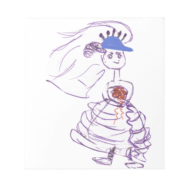 Baseball Fan Bride Notepad (Front)