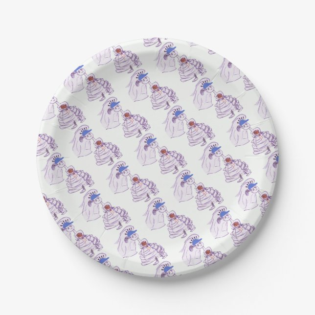 Baseball Fan Bride Paper Plate (Front)