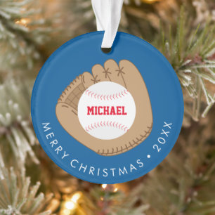 Baseball Fan Kids Photo Ornament