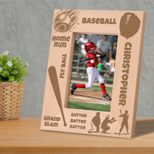 Baseball Fan Player Custom Name Etched Frames