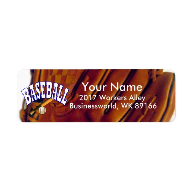 Baseball Fan Return Address Label (Front)