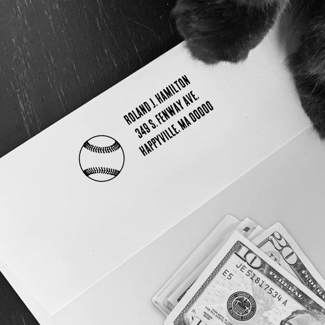 Baseball Fan Return Address Rubber Stamp (Creator Uploaded)