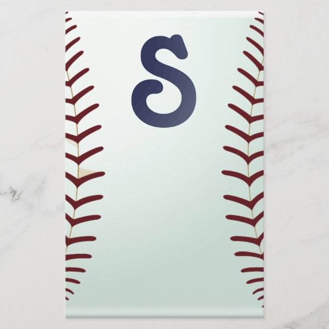 Baseball fan stationery (Front)