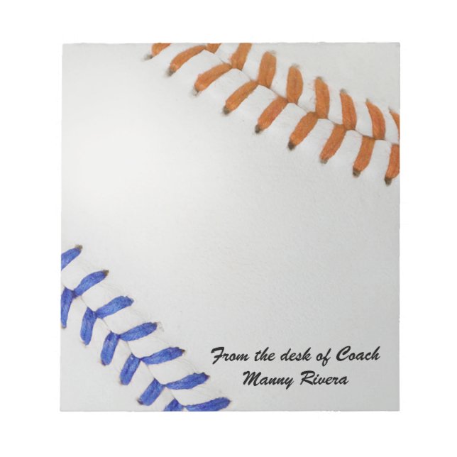 Baseball Fan-tastic_Color Laces_og_bl_personalized Notepad (Front)