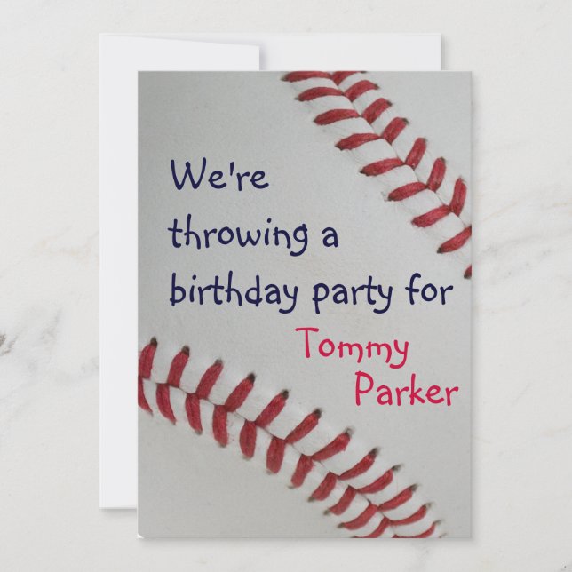 Baseball Fan-tastic_sports themed birthday party Invitation (Front)