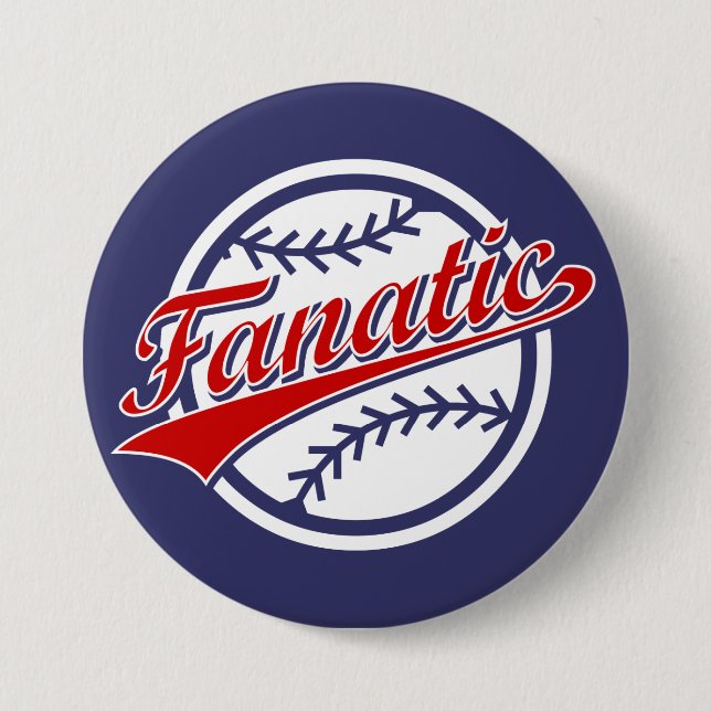 Baseball Fanatic 7.5 Cm Round Badge (Front)