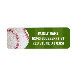 Baseball Fans Return Address Label