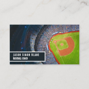 Baseball Field, Baseball Player, Coach Business Ca Card