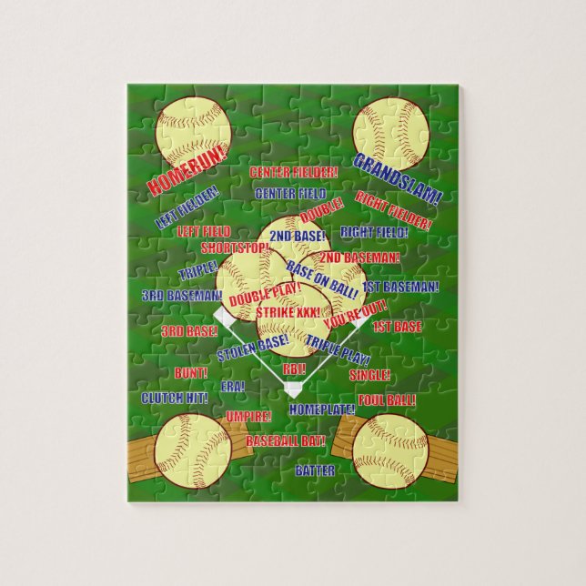 BASEBALL FIELD   JIGSAW PUZZLE (Vertical)