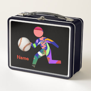 Baseball Figure Metal Lunch Box