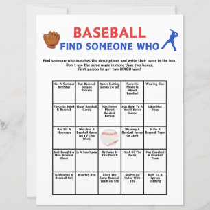 Baseball Find Someone Who Game