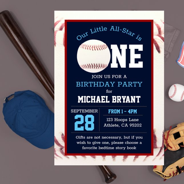 Baseball First Birthday Invitation (Creator Uploaded)