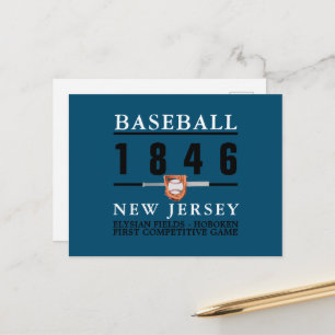Baseball, First Competitive Game Postcard