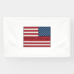 Baseball Flag Distressed Vintage Vector Design_1 Banner