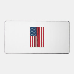Baseball Flag Distressed Vintage Vector Design_1 Desk Mat