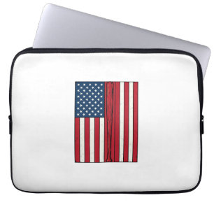 Baseball Flag Distressed Vintage Vector Design_1 Laptop Sleeve