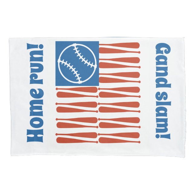 Baseball Flag  Pillowcase (Front)