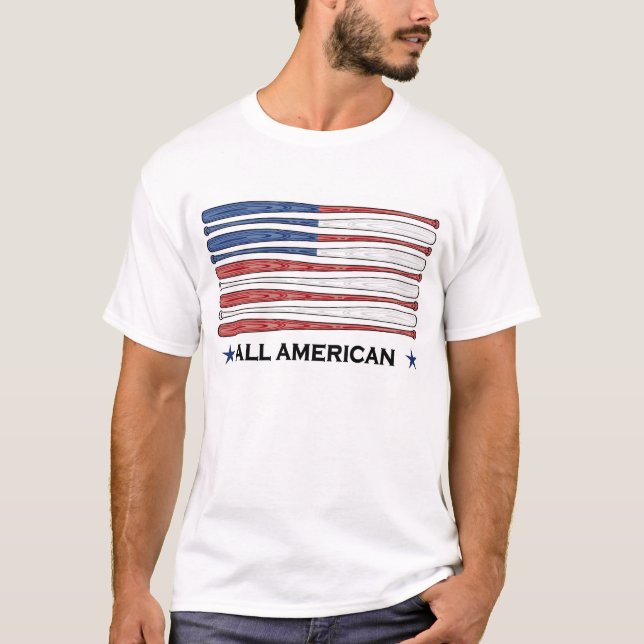 Baseball flag t-shirt (Front)