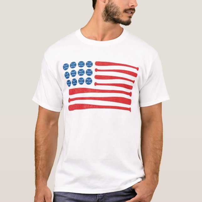 Baseball Flag T-Shirt (Front)
