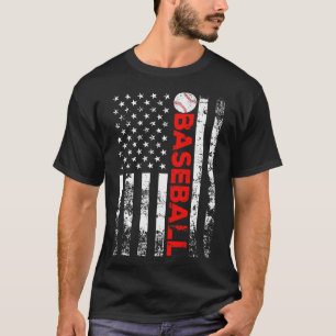baseball, flag, team, usa, sports, american, sport T-Shirt