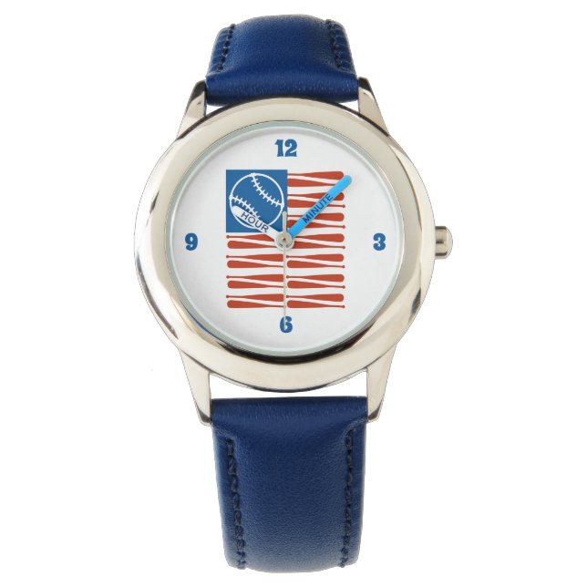 Baseball flag with numbers  watch (Front)