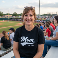 Baseball Font Style New Mum with Established Year 