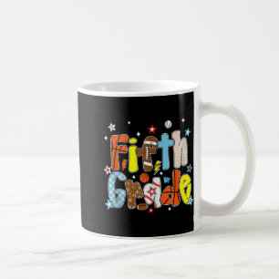 Baseball Football Basketball Preppy Fifth Grade Bo Coffee Mug