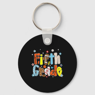 Baseball Football Basketball Preppy Fifth Grade Bo Key Ring