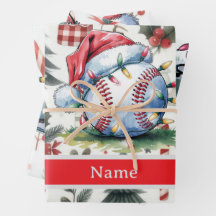 Baseball for Christmas themed
