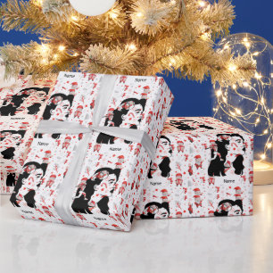 Baseball for Christmas with Santa Claus Wrapping Paper