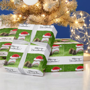Baseball for Christmas Wrapping Paper