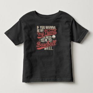 Baseball Friendship Rules Toddler T-Shirt