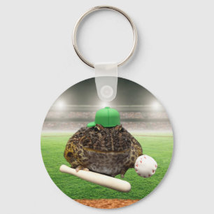 Baseball frog key ring
