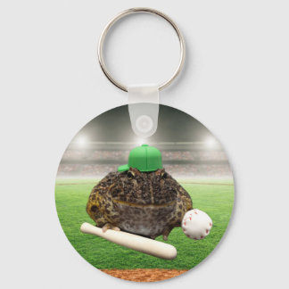 Baseball frog key ring