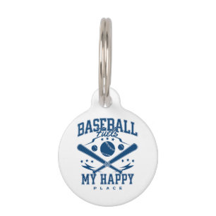 Baseball Fuels My Happy Place Pet Tag