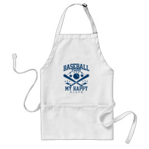 Baseball Fuels My Happy Place Standard Apron