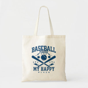 Baseball Fuels My Happy Place Tote Bag