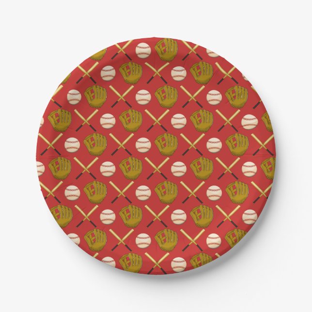 Baseball Fun Paper Plates (Front)
