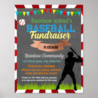 Baseball Fundraiser template Poster