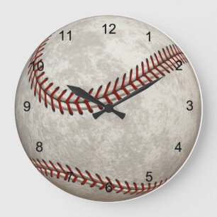 Baseball Game American Past-time Sports Large Clock