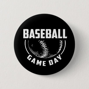 Baseball Game Day 6 Cm Round Badge