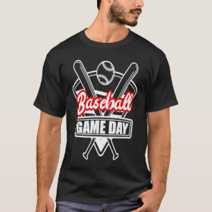 Baseball Game Day Baseball Bat Lovers For Men Kids T-Shirt