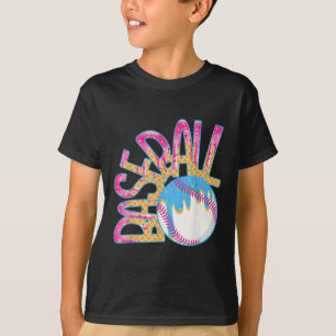 Baseball Game Day Drip Ice Cream Drip Youth Boys B T-Shirt