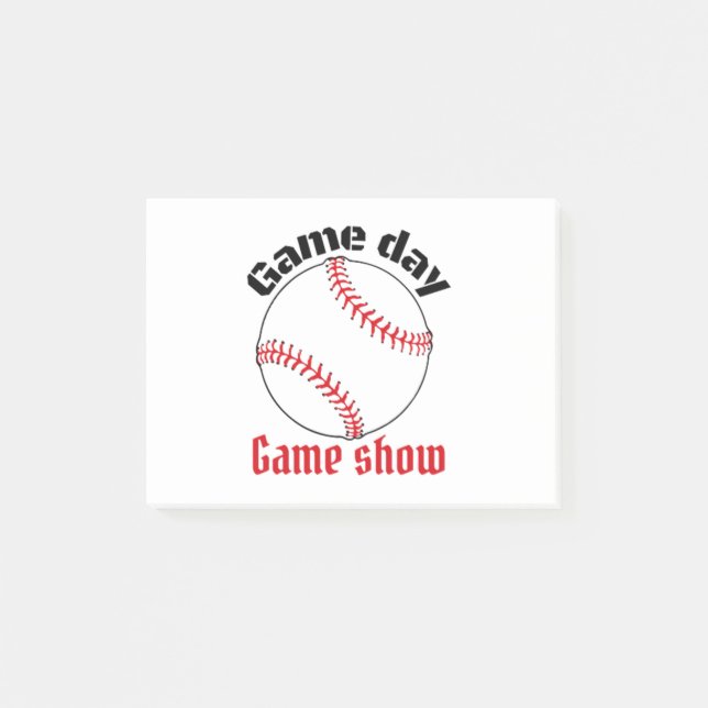 Baseball Game day game show Post-it Notes (Front)
