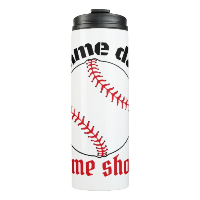 Baseball Game day game show Thermal Tumbler (Front)