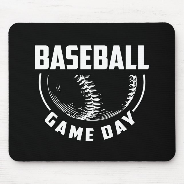 Baseball Game Day Mouse Pad (Front)